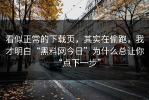 看似正常的下载页，其实在偷跑，我才明白“黑料网今日”为什么总让你“点下一步”